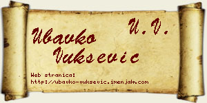 Ubavko Vukšević vizit kartica